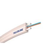 Kabel światłowodowy TELCOLINE FTTH 2J, płaski, biały, LSZH