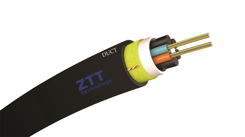 Kabel ZTT 12J DUCT, wielotubowy (6F/T), 6.8 mm, G.652D, 1.2kN, aramid