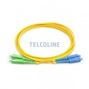 Patchcord SC/APC - SC/UPC duplex, LSZH, 1 m G.657A2, 2 mm, żółty