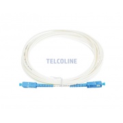 Patchcord SC/UPC-SC/UPC simplex, LSZH, 1 m, G.657A1, 3 mm, biały