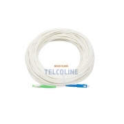 Patchcord światłowodowy TELCOLINE 1J, 35m, średnica 3mm, złącza SC/APC-SC/UPC, G.657A2, biały, Gold Class