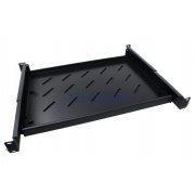 Półka do szafy wysuwana 1U 19", głębokość 450 mm, kolor czarny