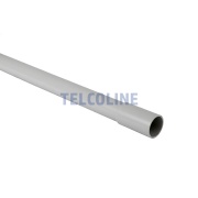 Rura elektroinstalacyjna sztywna PVC z kielichem 32 mm/2 m, szara, gładka 