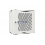 Szafa rackowa TELCOLINE 12U/19", 600x600 mm, szara, drzwiczki perforowane