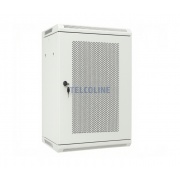 Szafa rackowa TELCOLINE 18U/19", 600x600 mm, szara, drzwiczki perforowane