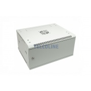 Szafa rackowa TELCOLINE 4U/19", 600x450 mm, szara, drzwiczki metalowe pełne