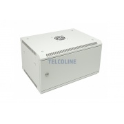 Szafa rackowa TELCOLINE 6U/19", 600x450 mm, szara, drzwiczki metalowe pełne