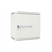 Szafa rackowa TELCOLINE 12U/19", 600x450mm, szara, drzwiczki metalowe pełne