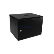 Szafa rackowa TELCOLINE 9U/19", 600x600 mm, czarna, drzwiczki metalowe pełne