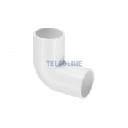 Złączka kątowa 90 stopni do rur elektroinstalacyjnych gładkich, 20 mm, biała