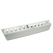 Organizer kabli z maskownicą 2U/19" - jasnoszary