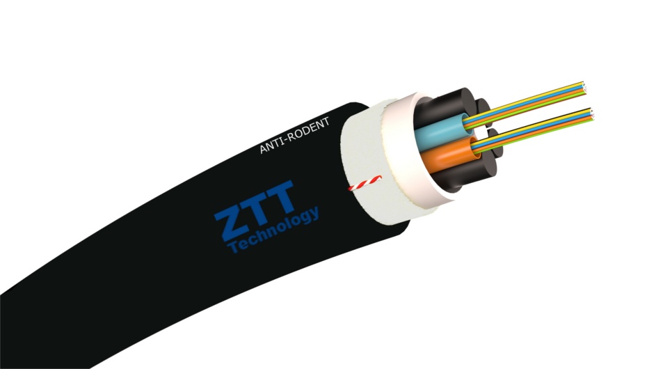 Kabel ZTT 12J DUCT Anti-Rodent, wielotubowy (6F/T), 9 mm, G.652D, 2.7kN