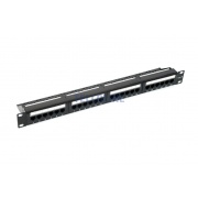 Patch panel 19"/1U, CAT6, 24 porty, UTP, dual