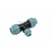 Trójnik T do rury 32 mm, boczne odejście 20 mm