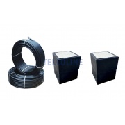 Zestaw - Studnie SK-1/2 (x2) + Pokrywy lekkie pełne S-PL1 (x2) + Rura RHDPE 32/2.9 mm, 500 m 
